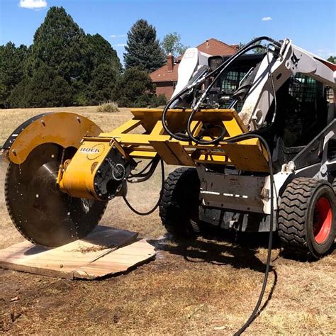 best concrete saw skid steer attachment|rock saw attachment for excavator.